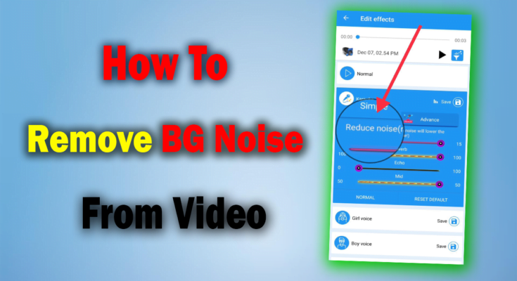 How to remove background noise from video