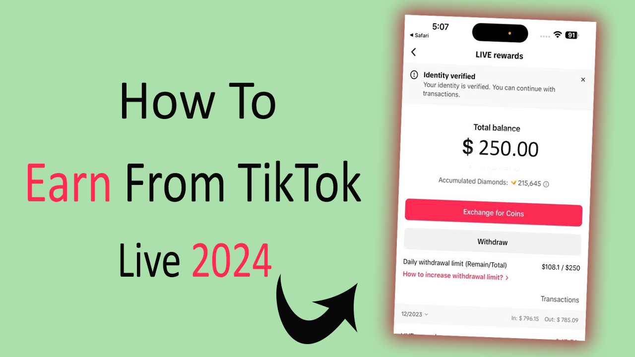 How To Earn From TikTok Live 2024 
